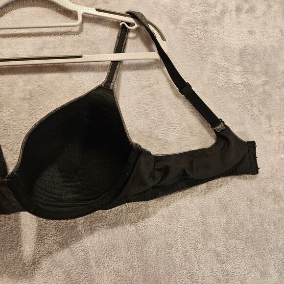 Cacique bra womans 40C True embrace T-Shirt  Grey Black underwire padded - Picture 8 of 11